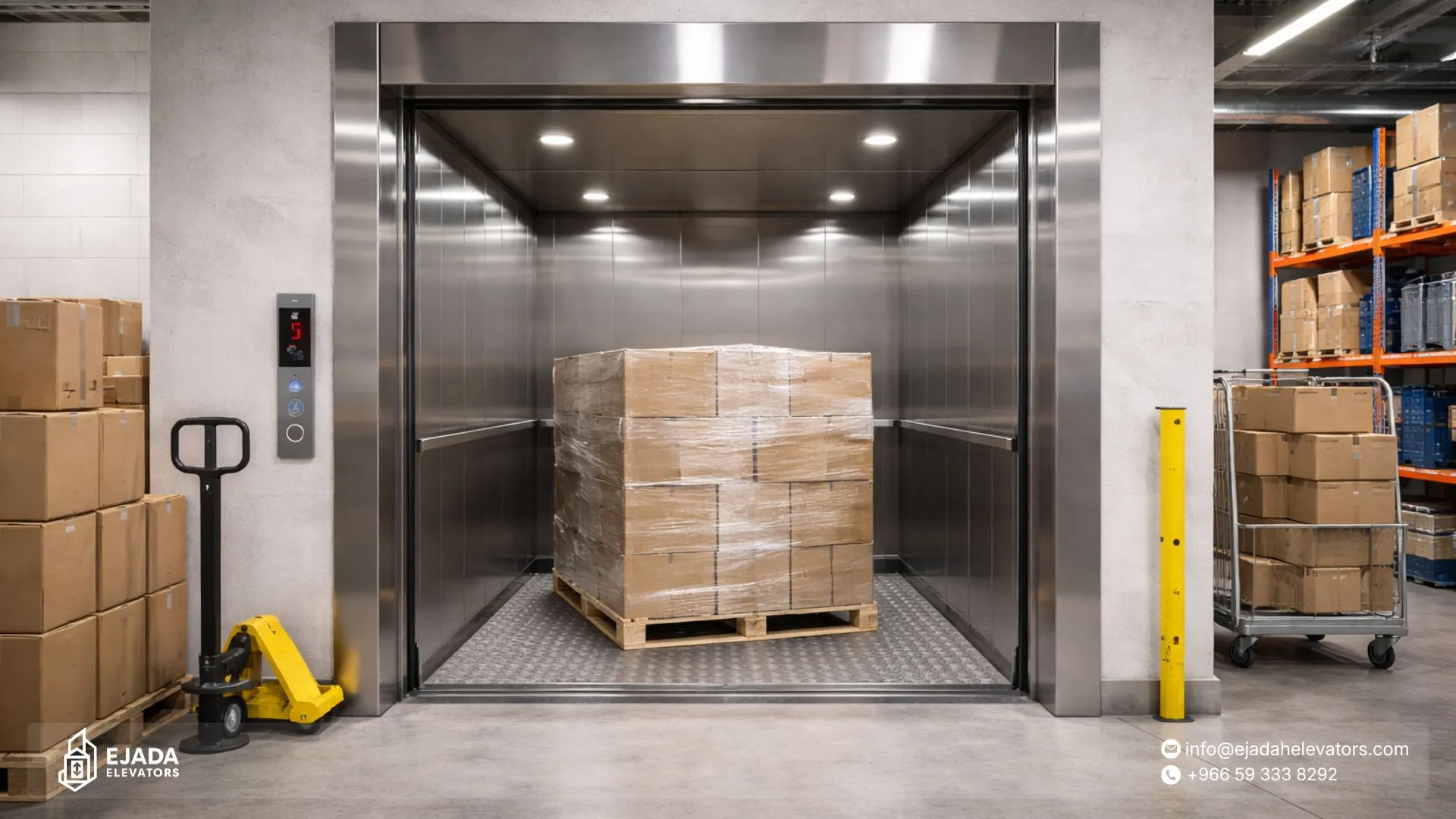 مصاعد بضائع مع غرفة محرك vs بدون غرفة محرك