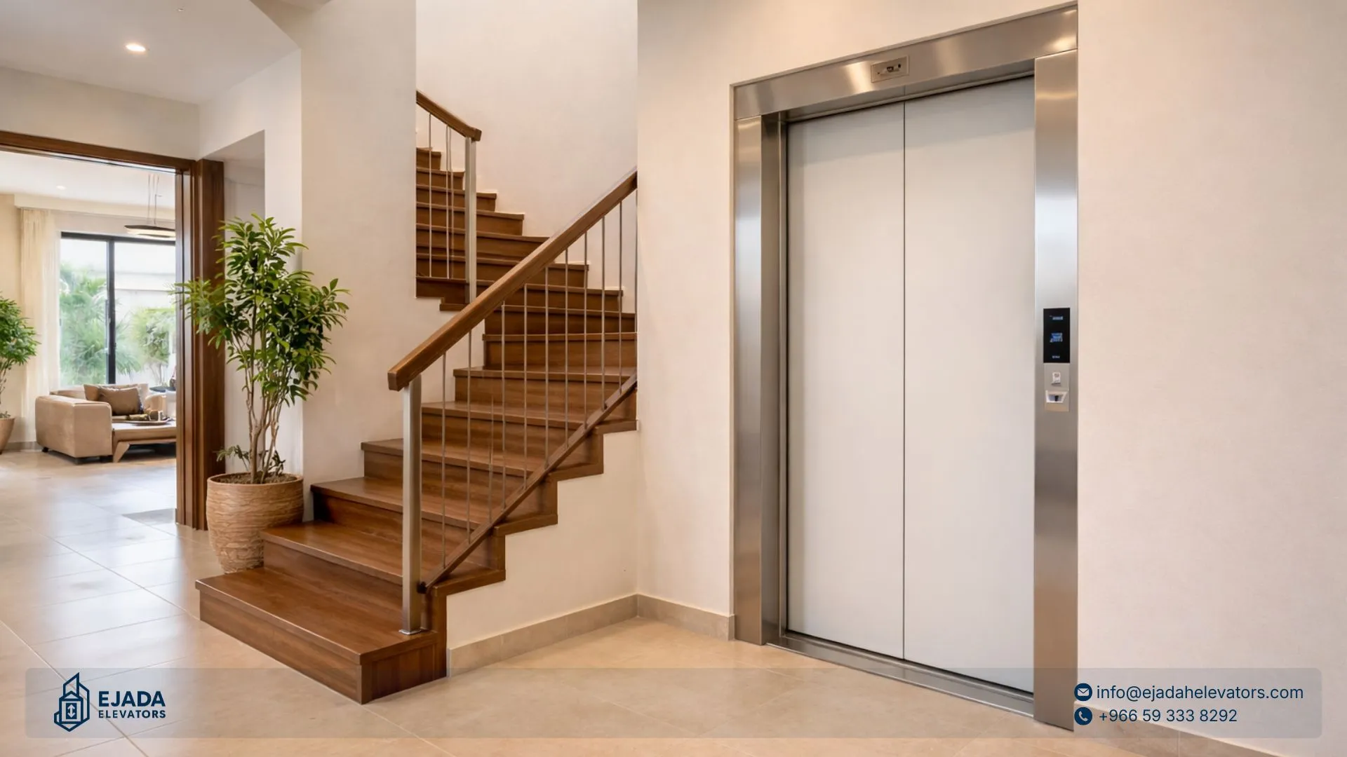 أفضل أنواع المصاعد المنزلية الحديثة بدون حفر أو إزعاج في السعودية