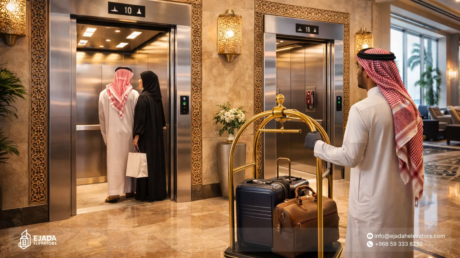 أفضل مصاعد الفنادق في السعودية: الأنواع والتكاليف والمميزات مميزات مصاعد الفنادق في السعودية